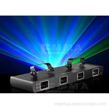 4 Heads Double BLUE&Green DJ  Laser Beam Lights Stage Party